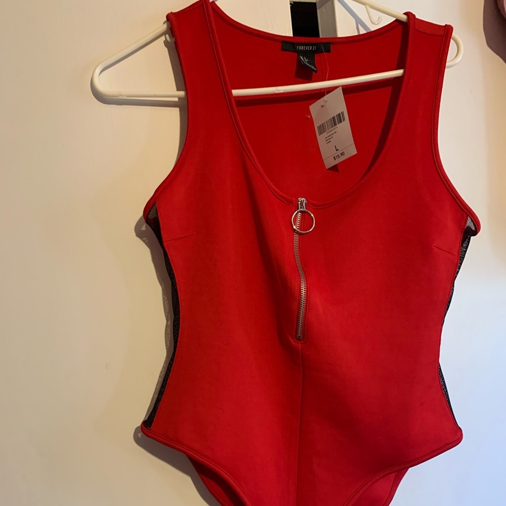 Red body suit